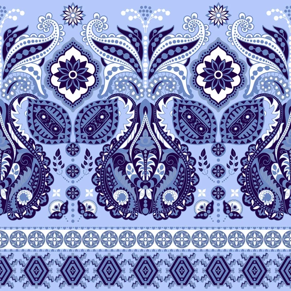 Nahtloser Paisley-Hintergrund, florales Muster. bunten ornamentalen Hintergrund. Indisches Ornament. schöne indische Ornamente für Packpapier, Stoff, Textilien, Tapeten — Stockvektor