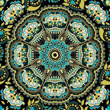 Soyut duvar kağıdı. Renkli Hint süsleme