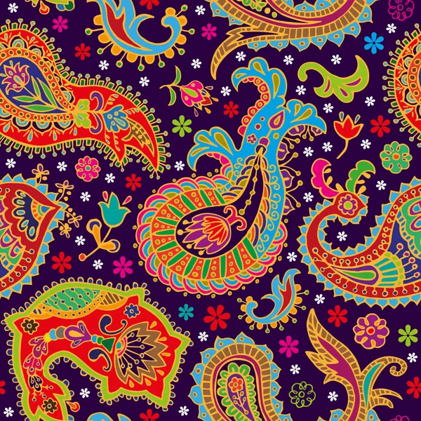 Paisley nahtlose Muster. abstrakter ethnischer Hintergrund — Stockvektor
