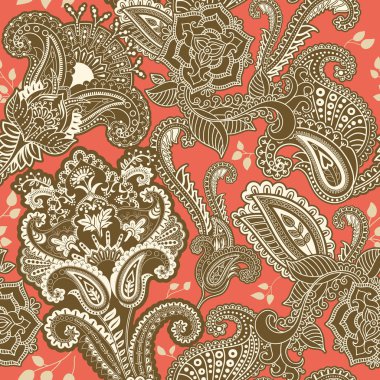 Hint cinayet sebebi. Etnik süs duvar kağıdı. Büyük dekoratif çiçekler