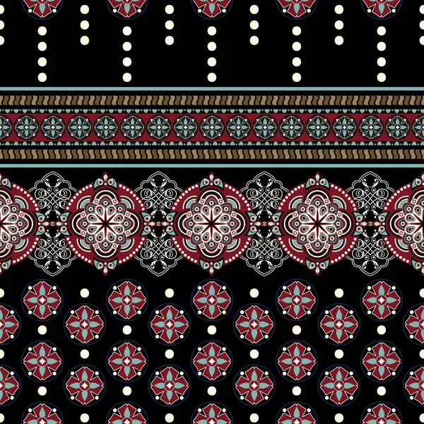 Adorno geométrico para tejer, tejer, bordado, papel pintado, tarjetas, textiles. Patrón étnico. Adorno fronterizo — Vector de stock