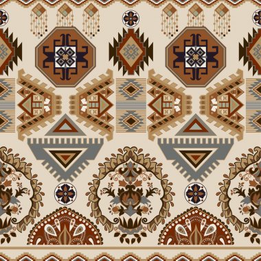 Halk süs seamless modeli. Geometrik etnik duvar kağıdı