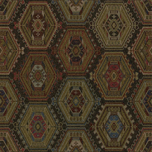 Folk ornamentale nahtlose Muster. geometrische ethnische Tapete, farbenfroher Hintergrund. abstraktes geometrisches Muster — Stockvektor