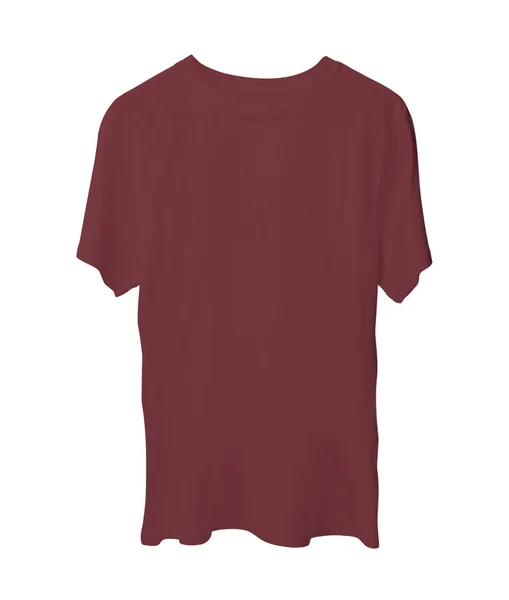 Short Sleeve Shirts Mock Merlot Beries Color You Can Add — Stock Photo, Image
