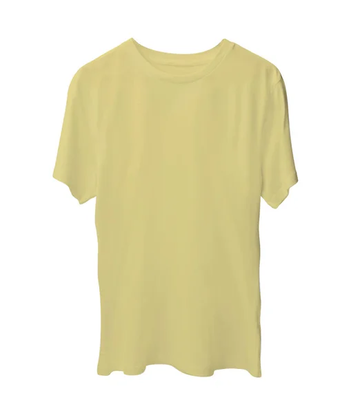 Short Sleeve Shirts Mock Yellow Custard Color You Can Add — Stockfoto