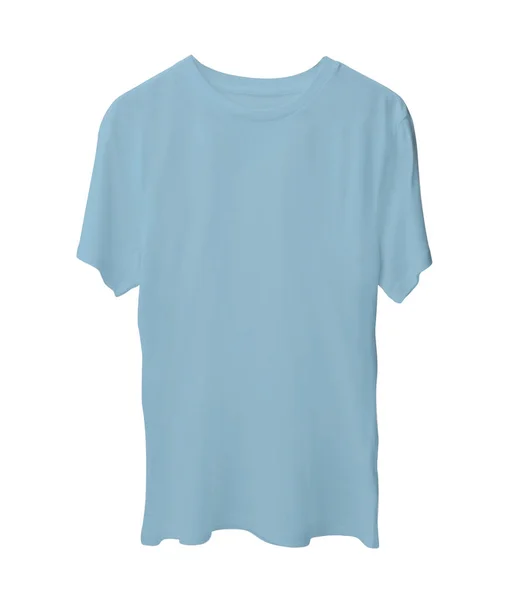 Short Sleeve Shirts Mock Aqua Marine Color You Can Add — Stock Photo, Image