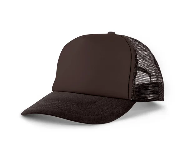 Side View Realistic Cap Mock Chicory Coffee Color Una Maqueta —  Fotos de Stock