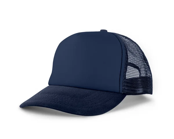 Side View Realistic Cap Mock Navy Peony Color Modelo Chapéu — Fotografia de Stock