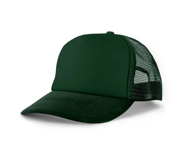 Side View Realistic Cap Mock Green Eden Color High Resolution — Stock Photo, Image