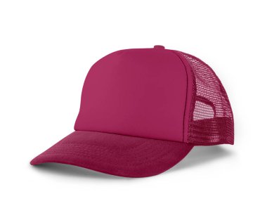 Yan Görünüm Gerçekçi Kaptan Mock In Pink Peacock Rengi yüksek çözünürlüklü şapka modelidir. Tasarımlarınızı veya marka logonuzu güzelce sunmanıza yardımcı olur..