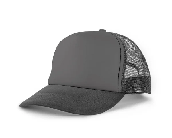 Side View Realistic Cap Mock Frost Gray Colorは高解像度の帽子モックアップで デザインやブランドロゴを美しく表示するのに役立ちます — ストック写真