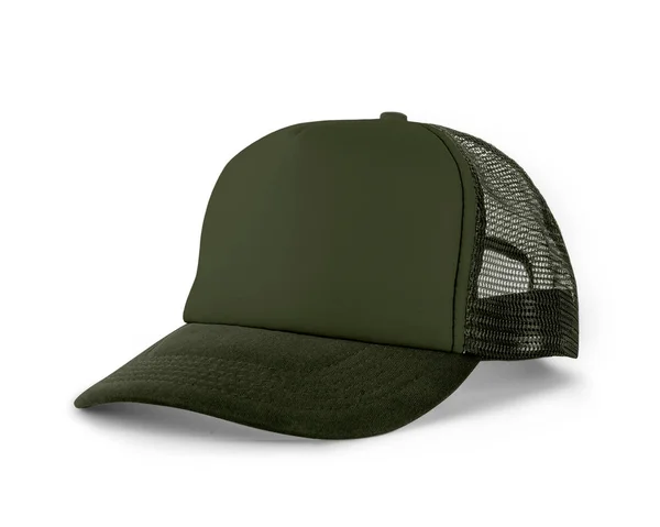 Side View Realistic Cap Mock Cypress Green Color High Resolution — Stock Photo, Image