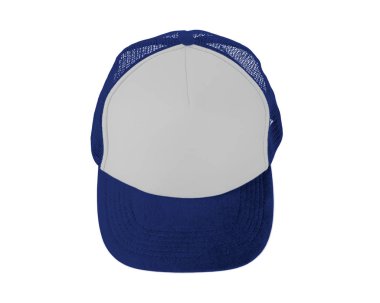 Tasarımınızı daha kullanışlı hale getirin Bu Ön Görünüm Gerçekçi Cap Mock Up in Royal Blue Color 