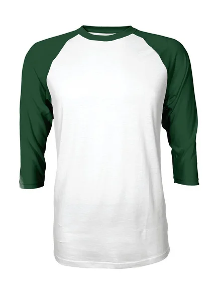 Eine Moderne Frontansicht Dreiviertel Ärmel Baseball Shirt Attrappe Grün Eden — Stockfoto
