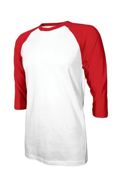 Questo Angled Anteriore Tre Quarti Maniche Baseball Tshirt Finto Fiamme — Foto Stock