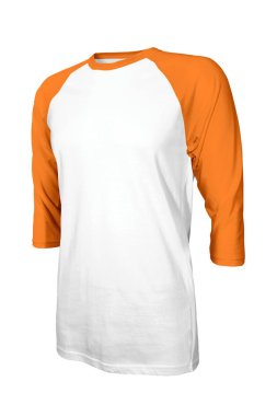 Bu Açılı Ön Üç Çeyrek Kollu Beyzbol Tişörtü Tüm Tasarımlarınız için Özelleştirilebilir Zerk Toz Kollar Rengi