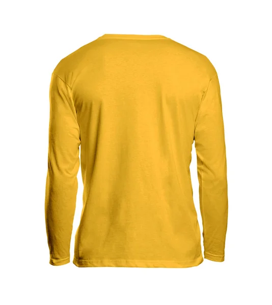 Back View Long Sleeve Tshirt Mockups Prime Rose Color Made — Stock Photo, Image