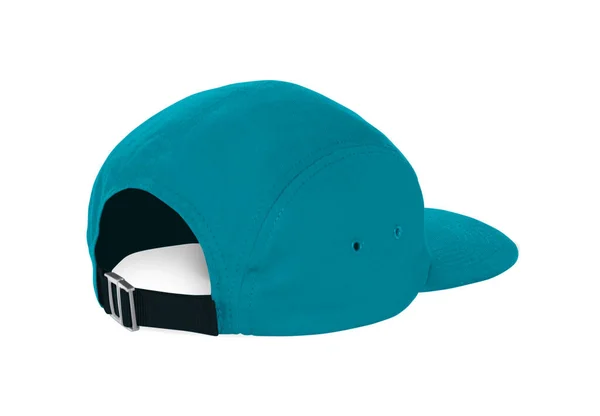 将你的帽子品牌与这个后视镜很酷的家伙帽子搭配在一起 用Scuba蓝色来装饰 — 图库照片