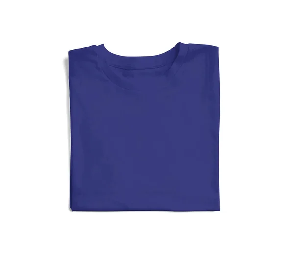 Esta Camiseta Plegable Mockup Color Azul Real Hizo Para Hacer — Foto de Stock