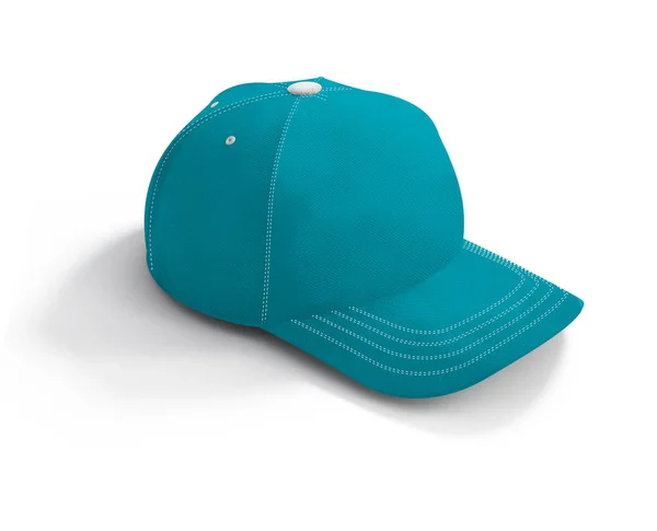 Una Alta Resolución Fútbol Cap Mockup Scuba Blue Color Para — Foto de Stock