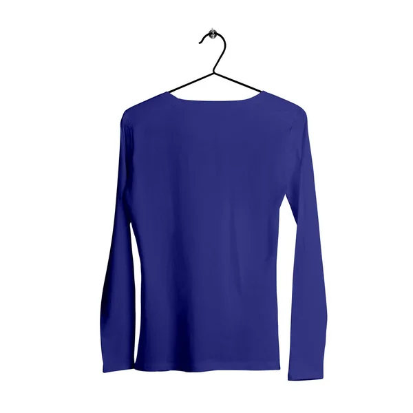 Maak Ontwerp Luxer Met Back View Long Sleeves Female Tshirt — Stockfoto