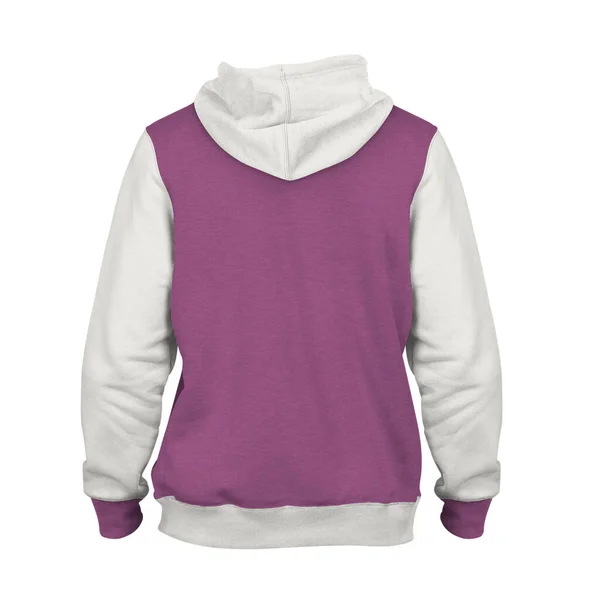 Get Back View Pulls Hoodie Mock Royal Lilac Color Complete — Stock Photo, Image