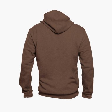 Bu Back View Men Kapüşonlu Adamlar Kahverengi Renkli Model Tasarım işleminizi hızlandırmak için hazır bir makettir.