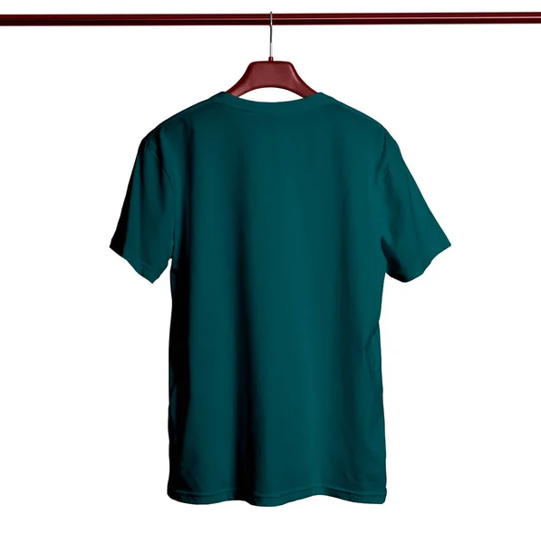将你的标志或设计粘贴到这个背景短袖男衬衫搭配绿色伊甸色的套头衫上 一切看上去都很美 — 图库照片