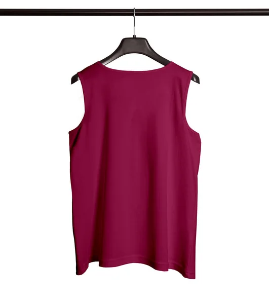 You can make your logo design more beautiful with this Back View Men Tank Top Mock Up With Hanger In Dark Sangria Color.