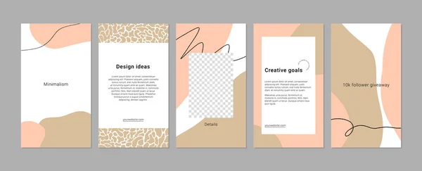 Plantillas Banners Para Blog Ventas Conjunto Modernos Fondos Minimalistas Vector — Archivo Imágenes Vectoriales