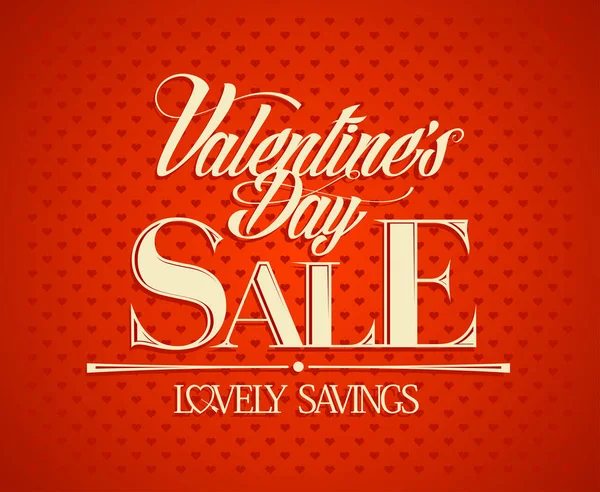 Valentine 's Day Sale Designkonzept — Stockvektor