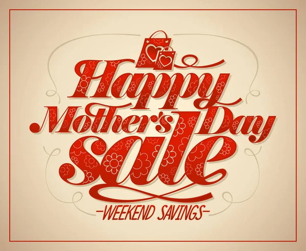 Feliz Dia das Mães conceito de design vetorial venda —  Vetores de Stock