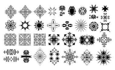 Dövme öğeleri vektör set