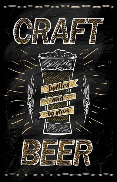 Koncepce designu tabuli Craft beer — Stockový vektor