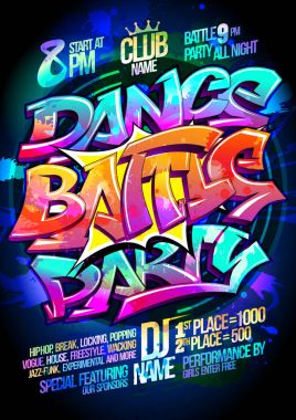 Dance battle party clipart