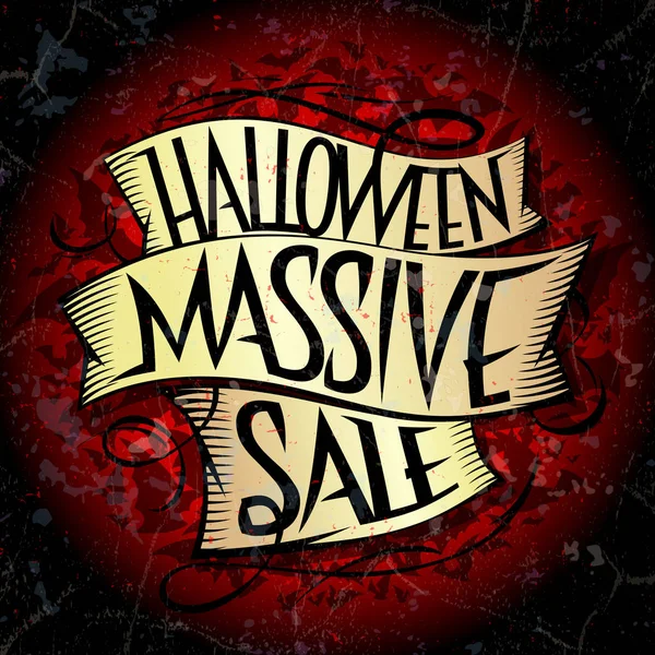 Halloween massale verkoop ontwerp — Stockvector