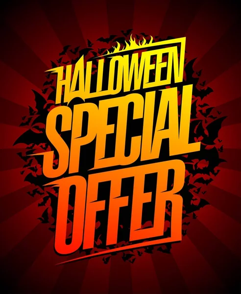 Halloween special offer design — Stock Vector