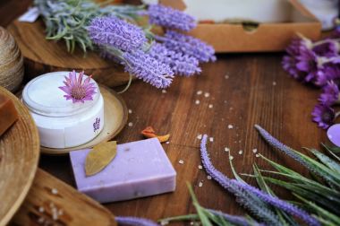 Doğal organik esnaf banyo kozmetik, spa konsept