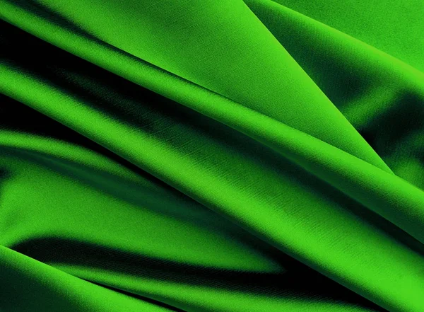 Green silk background. — Stock Photo, Image