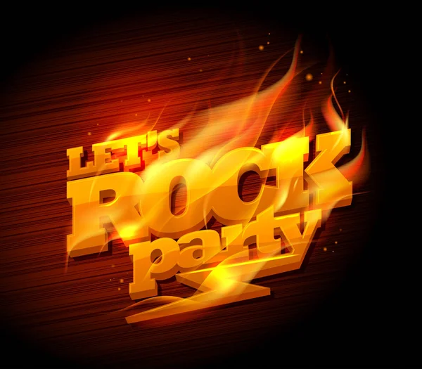Logo rock party design — Vettoriale Stock
