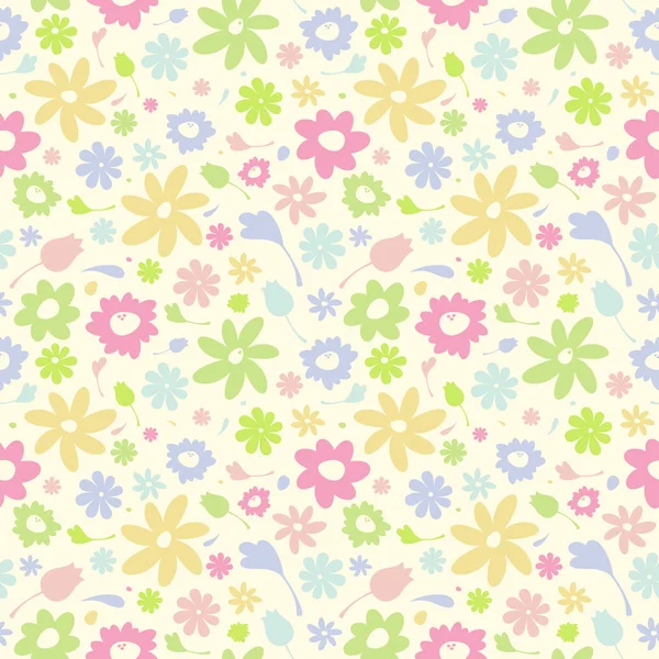 Lindo patrón floral sin costuras — Archivo Imágenes Vectoriales