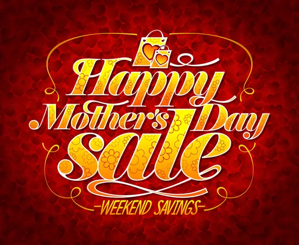 Cartaz de venda feliz dia da mãe — Vetor de Stock