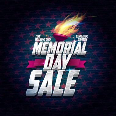Memorial day sale poster design clipart