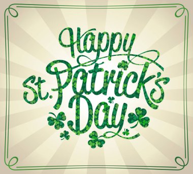 Mutlu Patrick's günü kartpostal, vintage tarzı