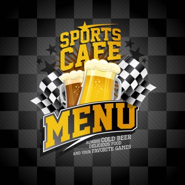 Spor Cafe menü kart tasarımı