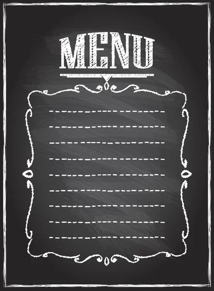 Крейда blackboard список меню — стоковий вектор