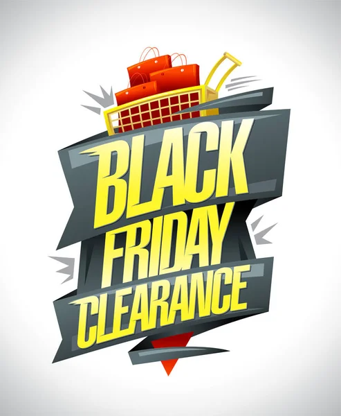 Black Friday clearance, concept de design d'affiche de vente — Image vectorielle