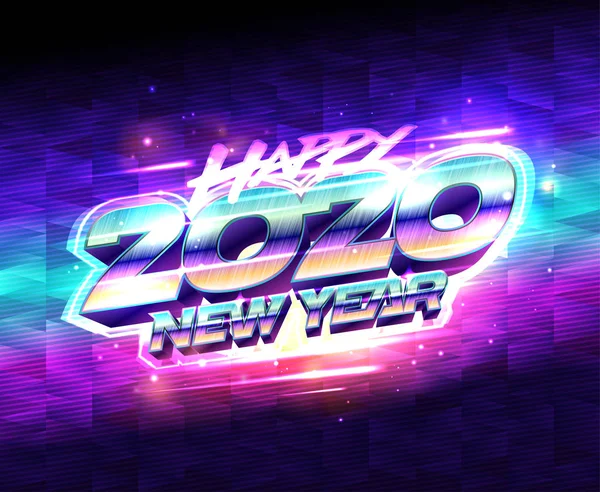 Feliz ano novo cartaz 2020 —  Vetores de Stock