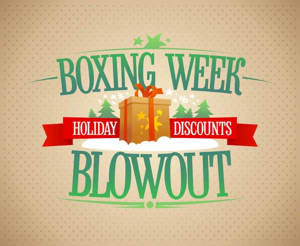 Boxing week blowout sale banner design — Stock Vector