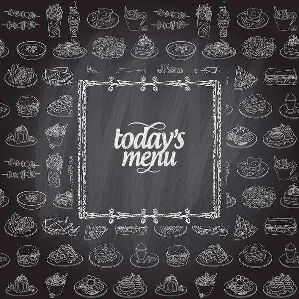 Tiza plantilla de diseño de tablero de menú de hoy — Archivo Imágenes Vectoriales